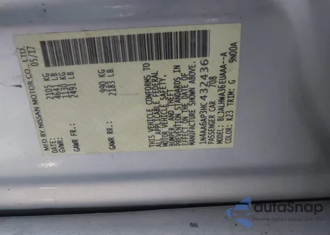 2017 Nissan Maxima 3.5 Platinum from USA, damaged, VIN 1N4AA6AP3HC432436